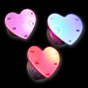 Magnet Clignotant Coeur bleu/rouge