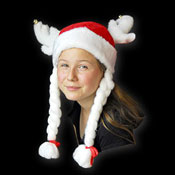 CHRISTMASELK WHITE WITH WHITE BRAIDS