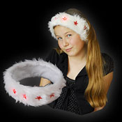 SANTA HEADBAND CLOUDLET WITH 5 RED STARS