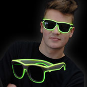  Lunettes lumineuses blanches  Néon Vert