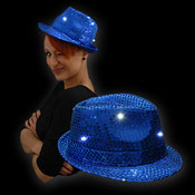 SEQUIN HAT BLUE