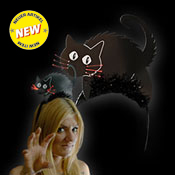 LED HALLOWEEN HEADGEAR BLACK CAT
